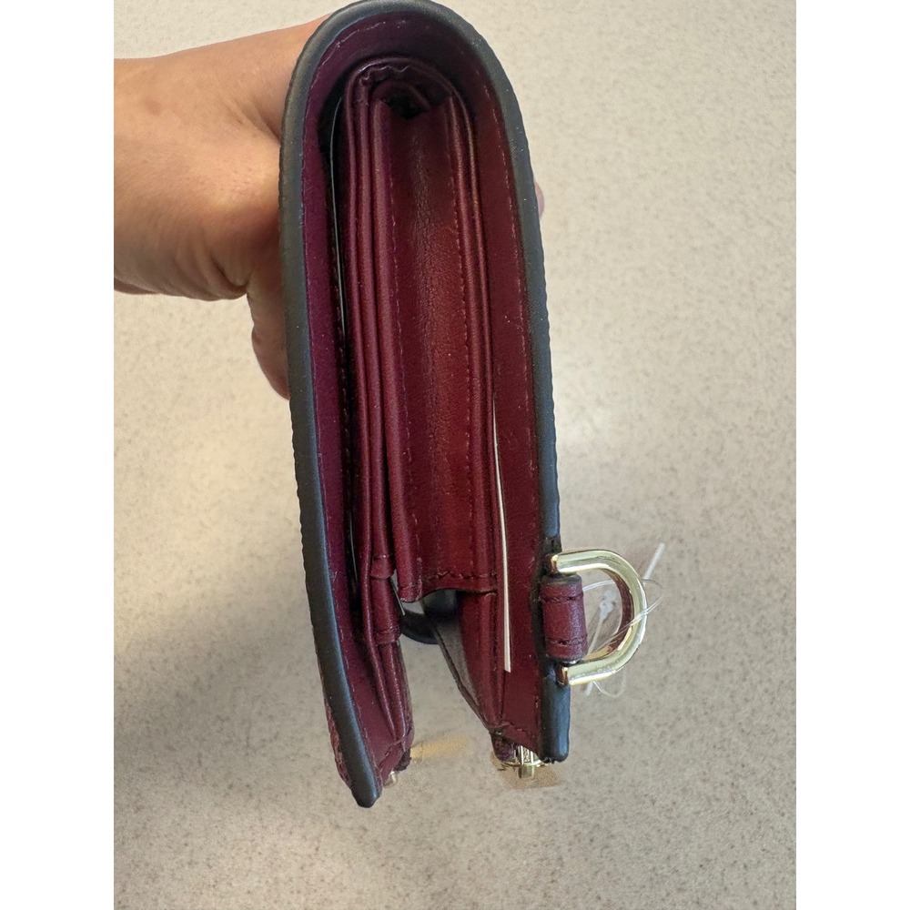 Michael Kors Jet Set Double Zip Wristlet Wallet Mulberry MK Logo NWT - Picture 7 of 11